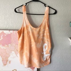 Victoria’s Secret Tie-Dye Orange Low Back Tank Top